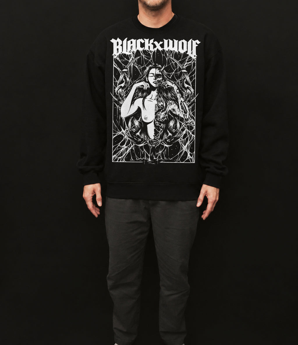 "Split" Heavy Crewneck Pullover