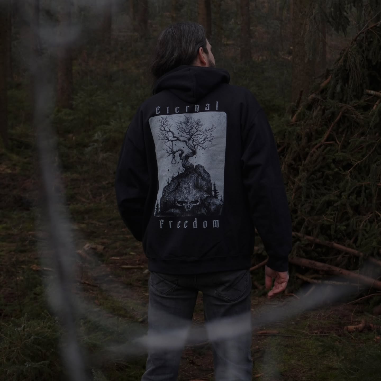 Eternal Freedom Hoodie - Men's Gothic Apparel | BLACKxWOLF