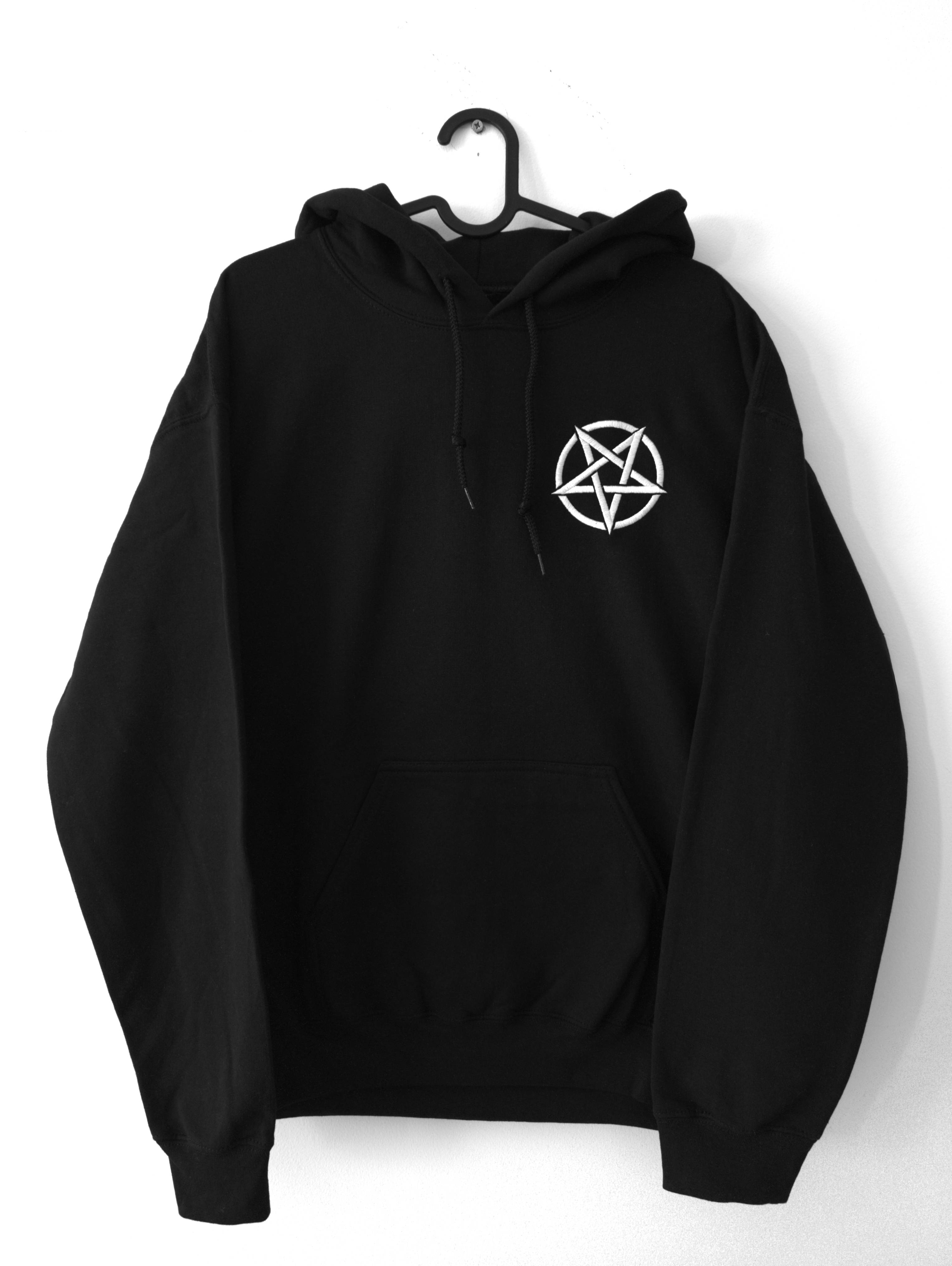 BRIGHT STAR DARK ART HEAVY METAL GOTHIC APPAREL FASHION Unisex Hoodies with large dark art back print and chest embroidery Dark art, heavy metal, gothic, apparel, clothing, fashion