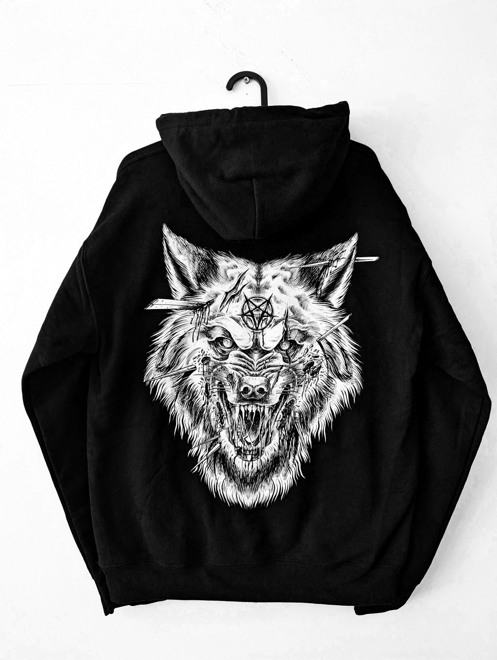 LUPUS DARK ART HEAVY METAL GOTHIC APPAREL CLOTHING FASHION Unisex Hoodies with large dark art back print and chest embroidery Dark art, heavy metal, gothic, apparel, clothing, fashion