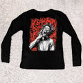 NO SOLUTION DARK ART HEAVY METAL GOTHIC APPAREL FASHION Womens Long Sleeve Shirts with large dark art back print and chest embroidery Dark art, heavy metal, gothic, apparel, clothing, fashion