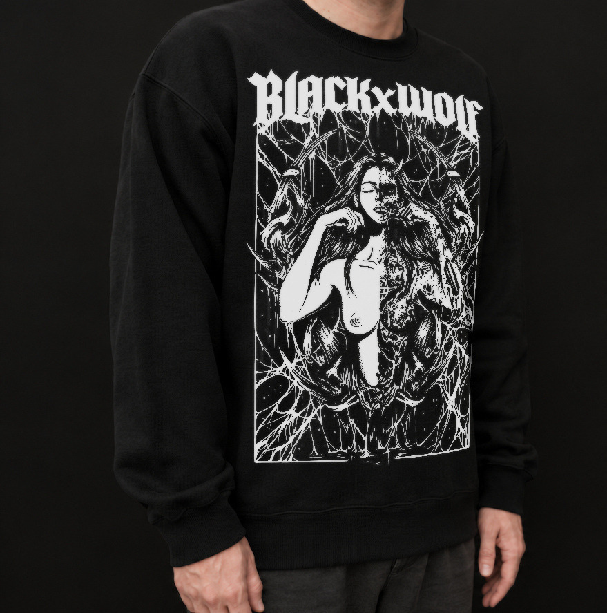 "Split" Heavy Crewneck Pullover